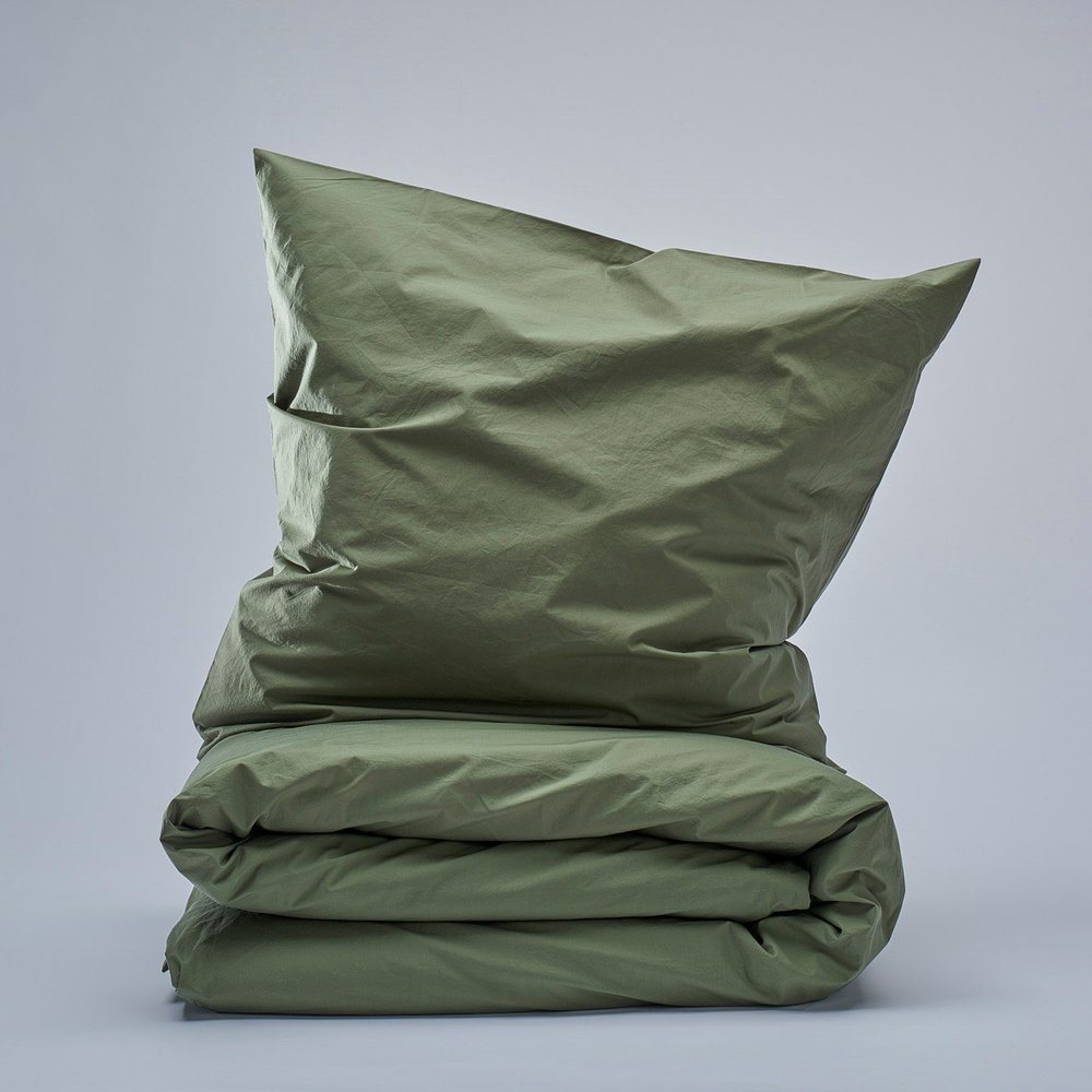 percale duvet set nordic forest